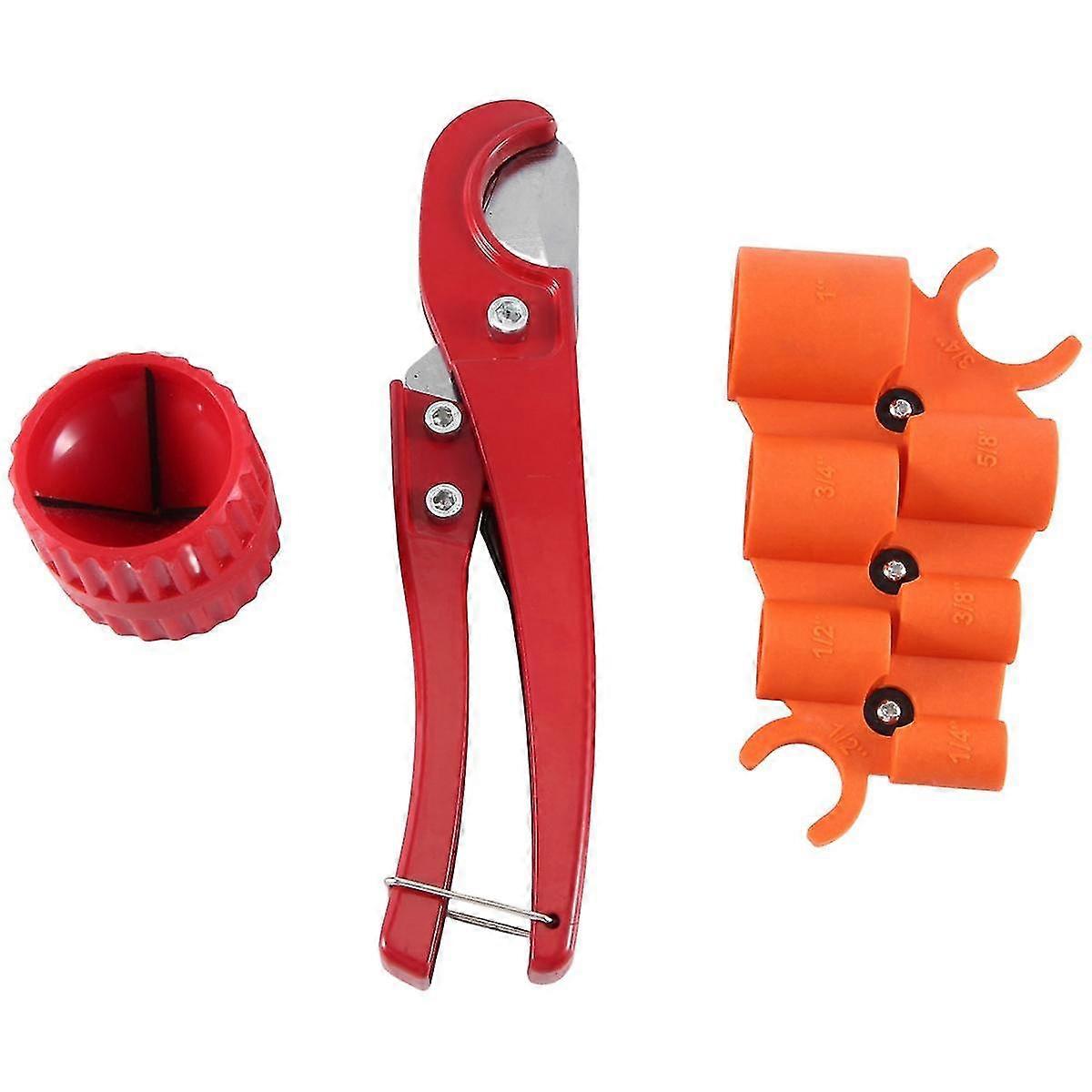 Deburring Tool Kit,PVC Pipe Tubing Cutter Depth Gauge and Pipe Cutter Tool, Inner Outer Reamer Pipe