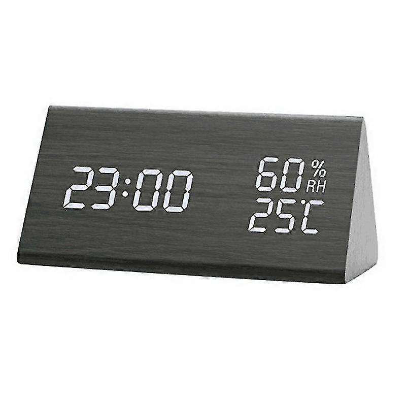Alarm Clock Digital Alarm Clock, Table Clock With Night Led Date Voice Control1pcsblack-MXBC