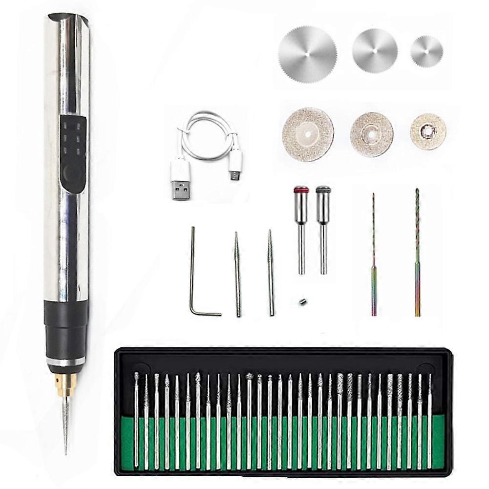 Electric Engraver Pen Set Grinding Machine Engraver Drill Woodworking 3 Gears Of Speeds Cordless Drill Rechargeable Rotary Tool