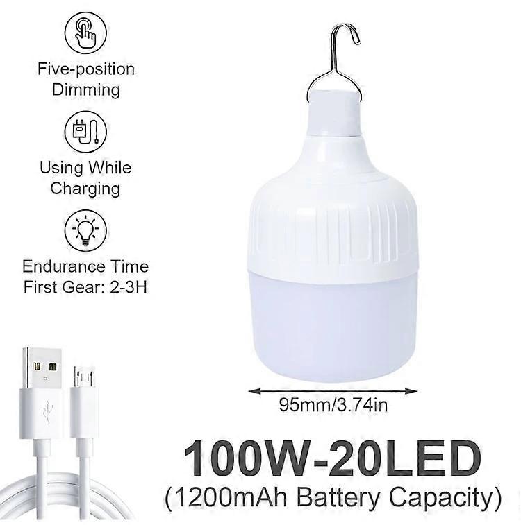 Portable Camping Lights Emergency Bulb High Power Tents Lighting Rechargeable LED Lantern Hook for Camping Fishing Garden Light