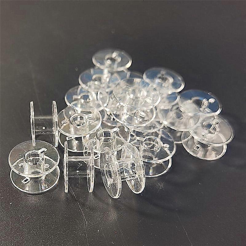 100Pcs Transparent Plastic Sewing Machine Bobbins for Home