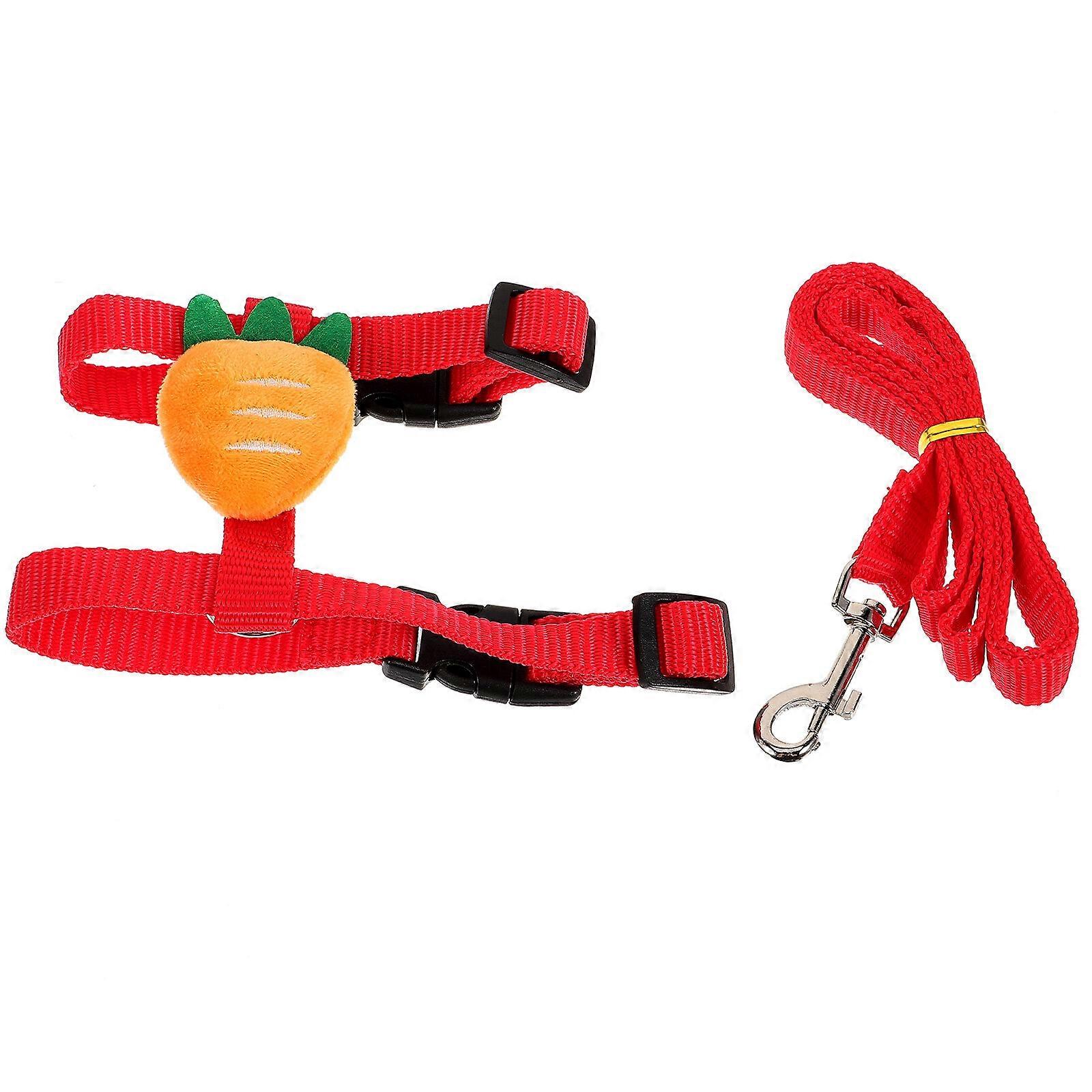 1 Set Rabbit Harness and Leash Set Bunny Harness Leash Vest for Safety Walking
