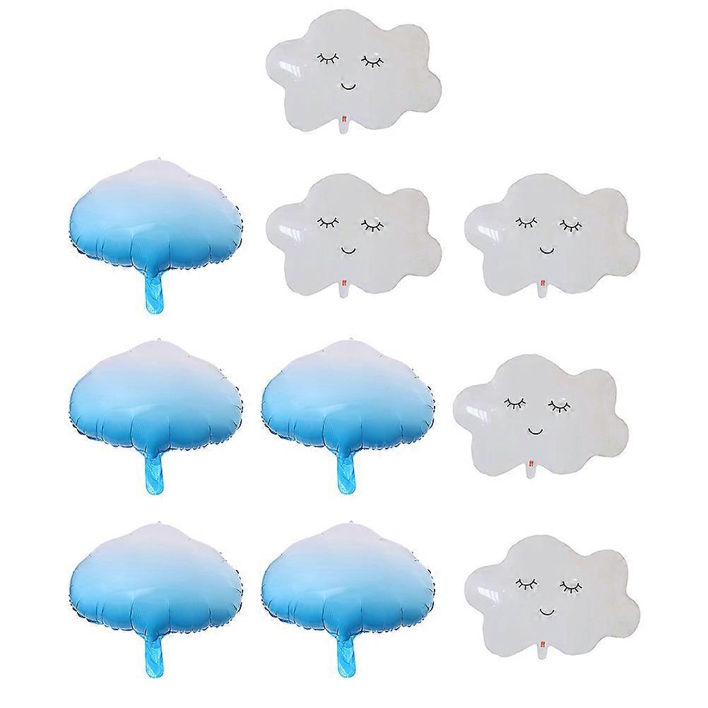 10pcs Decorative Cloud Shaped Balloon Kit Wedding Background Decorative Balloon