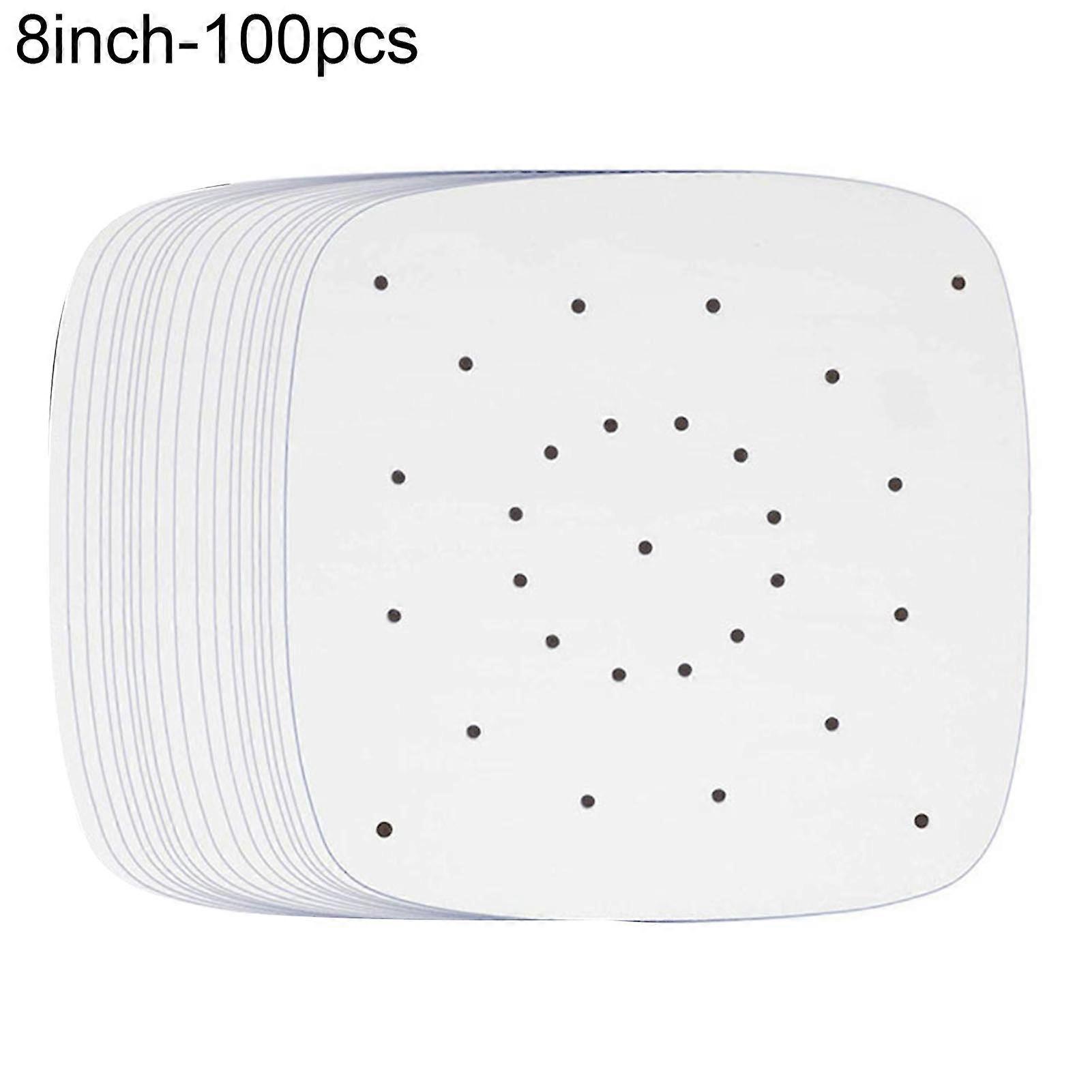 100Pcs Air Fry Steamer Liners Perforated Non-Stick Steaming Paper Baking Tools