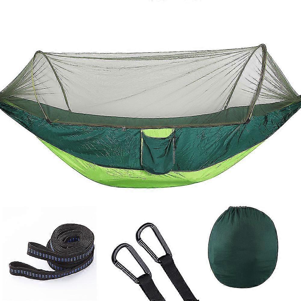 Camping Hammock With Mosquito Net, Automatic Quick Open Portable Hammock For Outdoor