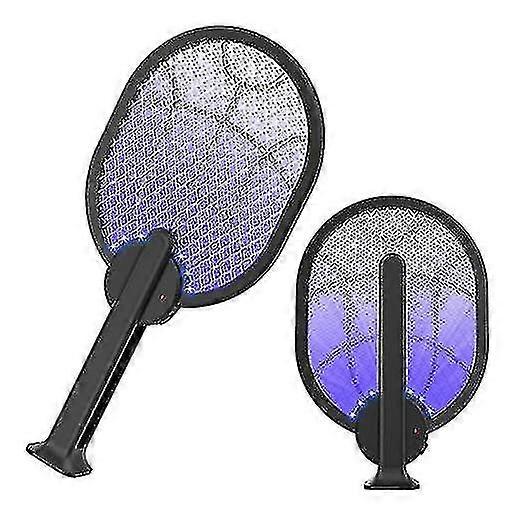 4200v Electric Fly Zapper, 2 In 1 Foldable Fly Swatter Racket & Mosquito Insect Killer Lamp, Rechargeable Bug Zapper