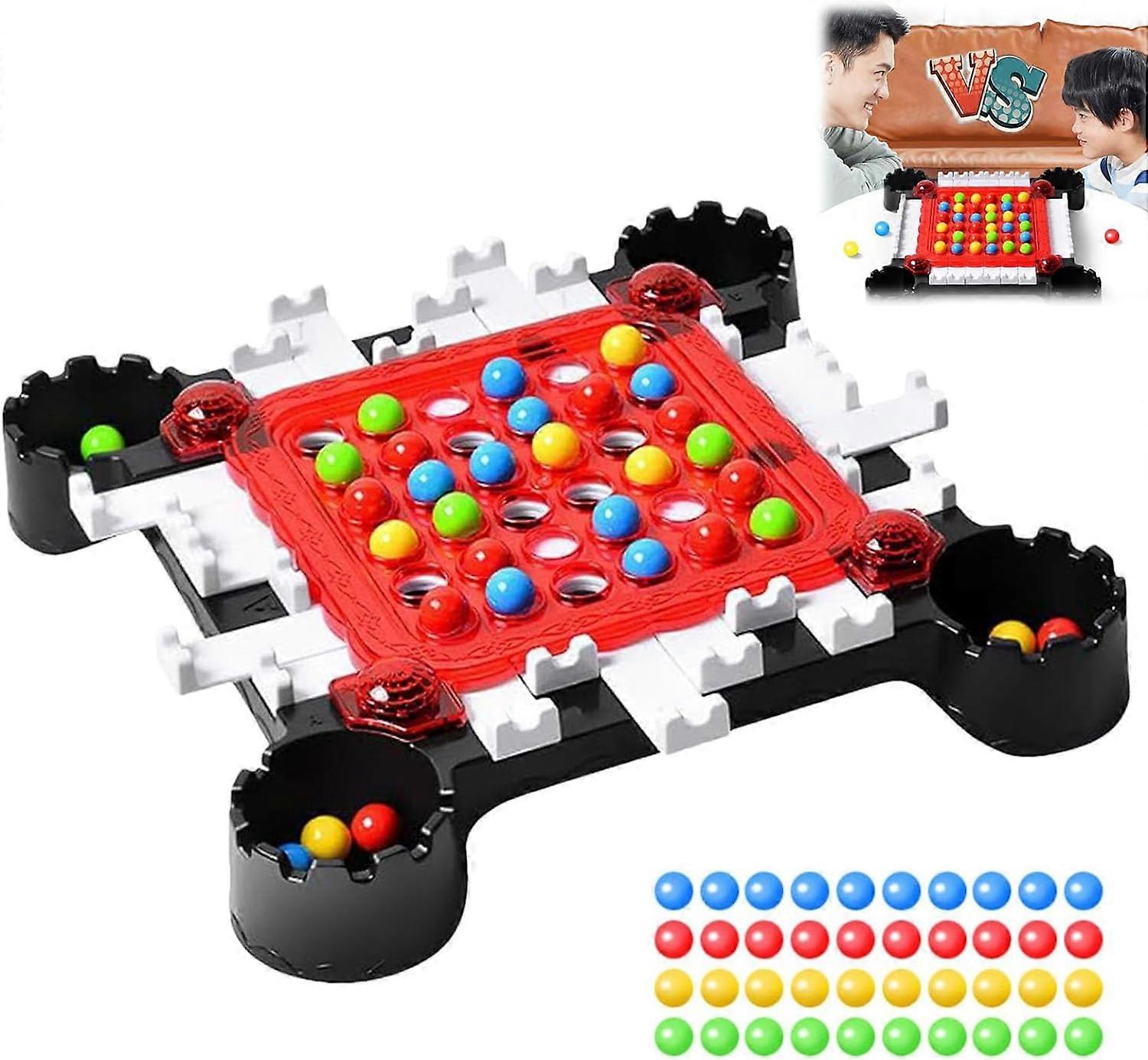 Rainbow Ball Elimination Game, for 2-4 Players Logical Thinking Strategy Board Game, Educational Interaction Game