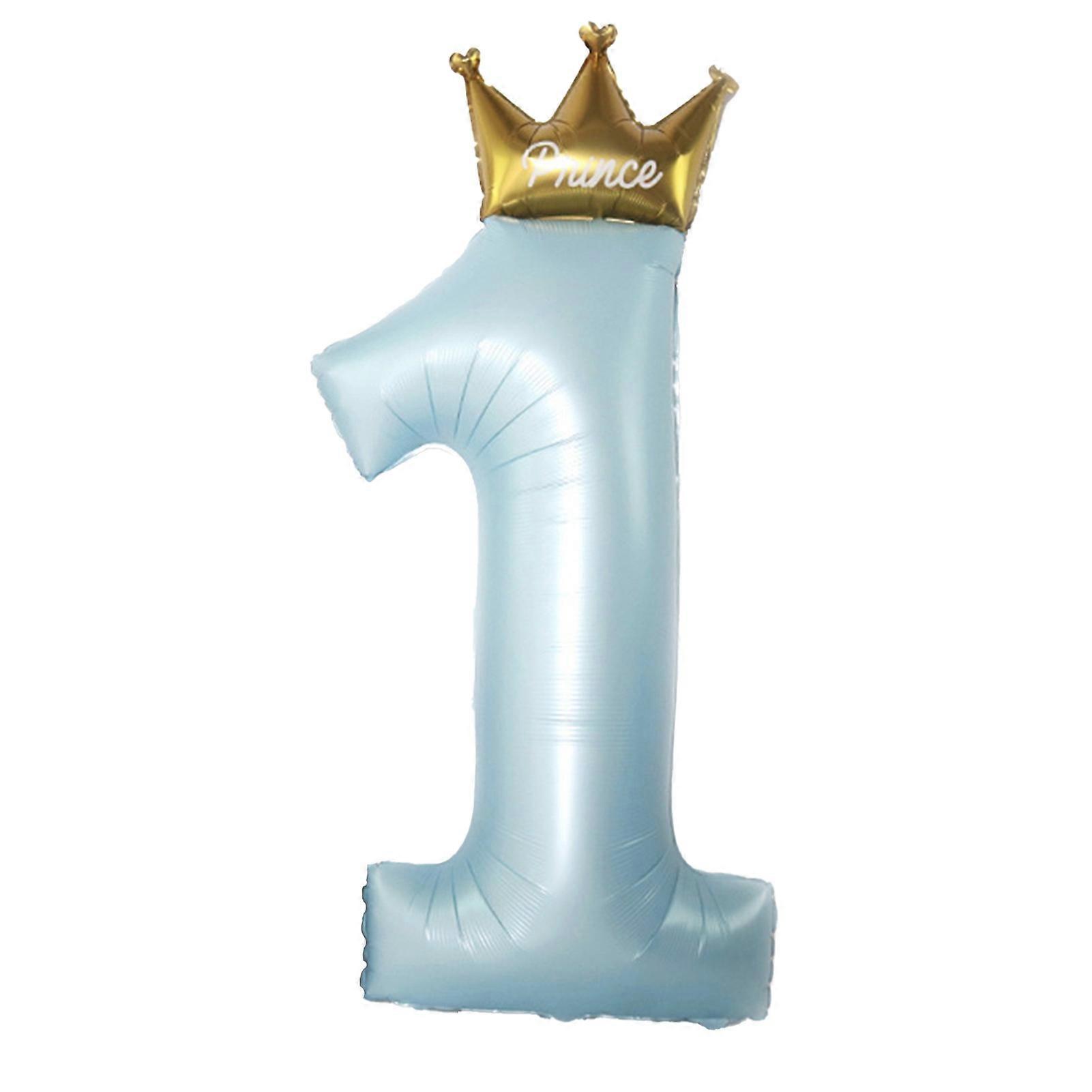 40 pouces grande taille couronne numéro 1 enfants ballon 1er anniversaire ballon fête décoration fou