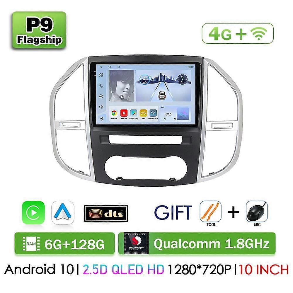 10 Pollici 8g + 256g Android 12 Autoradio Per Mercedes Benz Vito 3 W447 2014-2020 Carplay Multimedia Gps Navi Autoradio Dsp 4g Wifi