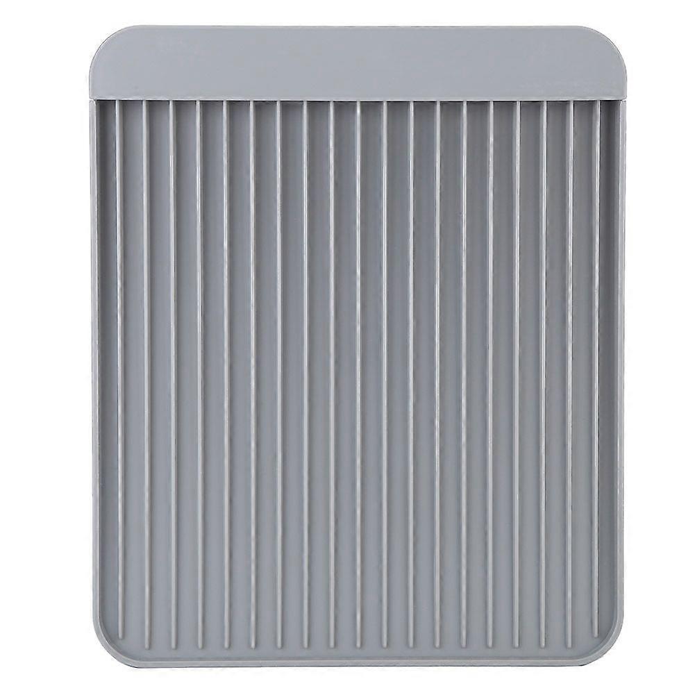 Kitchen Diatom Mud Draining Board Mat Dish and Glassware Storage Tray(Gray)