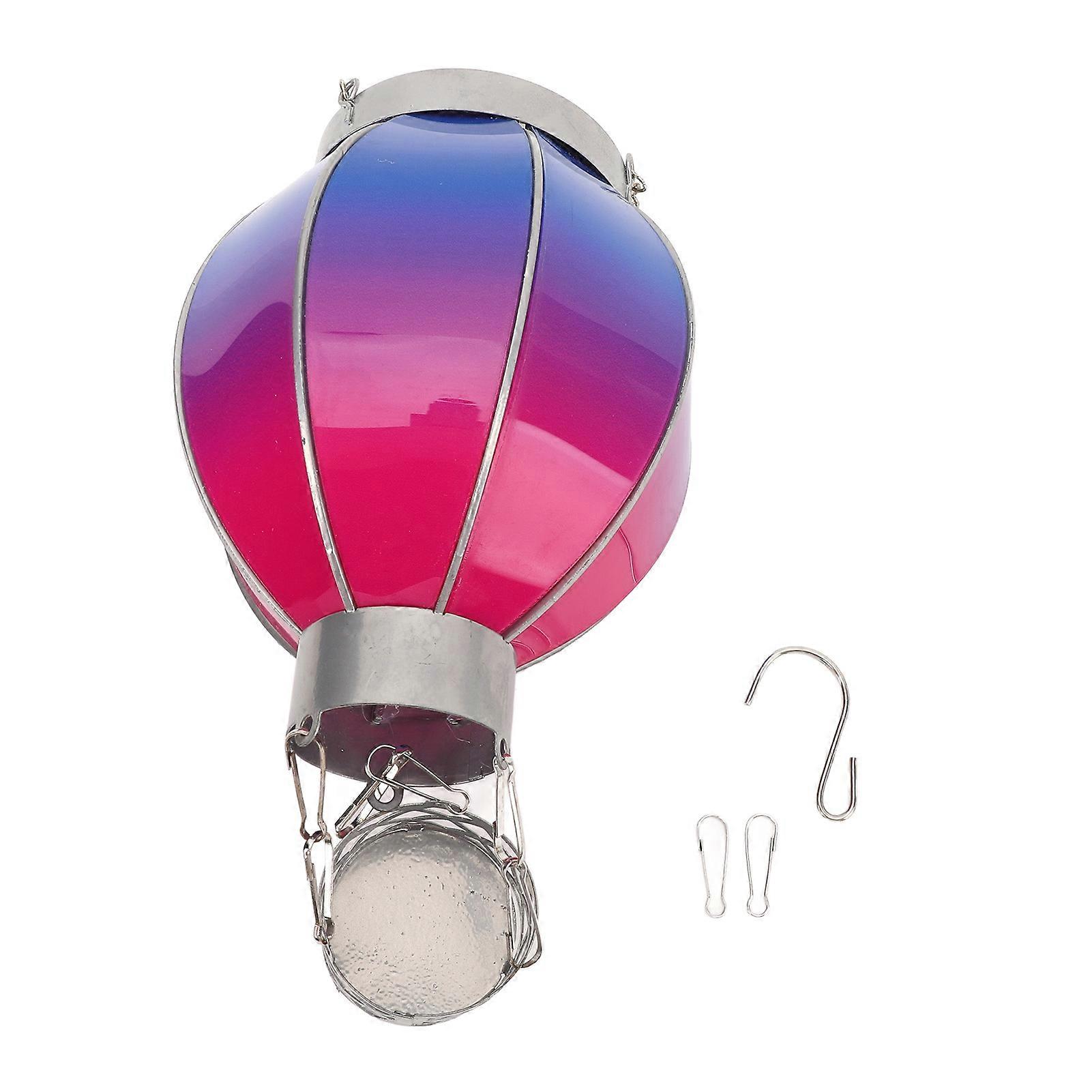 Auto Detection Versatile Stylish Look Iron Hanging Hot Air Balloon Solar Lantern for Courtyard Garden Camping