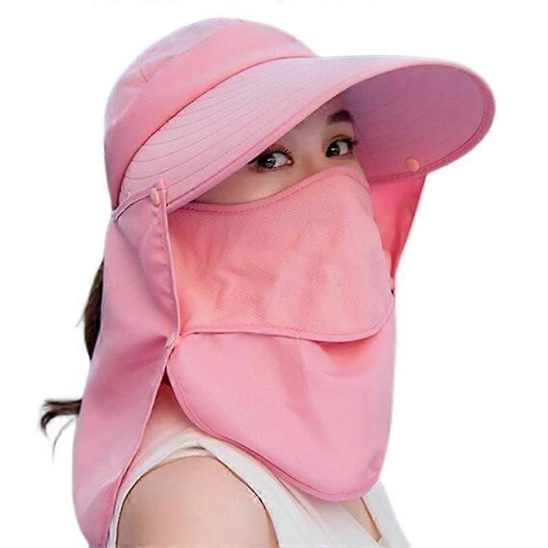 Wide Brim Sun Hat - Versatile UPF 50 Protective Bucket Hat, One Size(Deep pink)