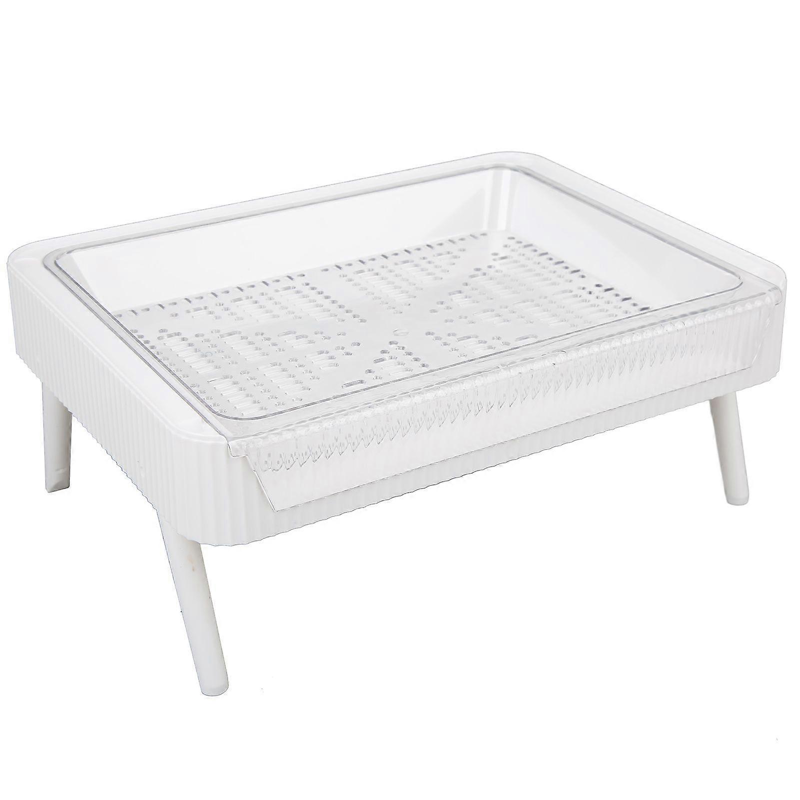 Kitchen Shelf Organizer, Household Cup Storage Desktop Multi Function Cup Drying Rack for Office,White