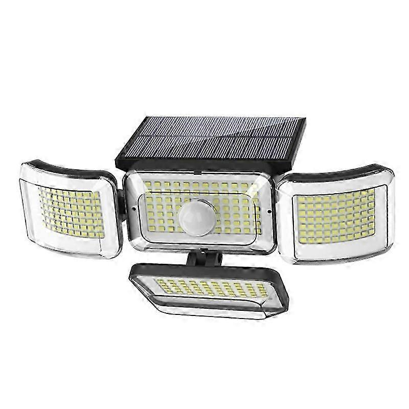Solar Lights Outdoor 288 Led Solar Sensor Lamp 4 Heads Adjustable Motion Sensor Lights 3 Modes Solar Lights Ip65 Waterproof Solar Motion Lights Outdoo