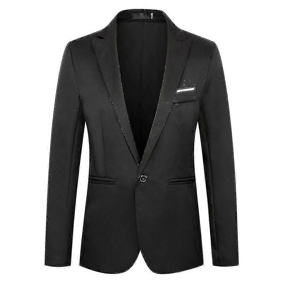 Mens Formell One Button Blazer Business Suit Jacket