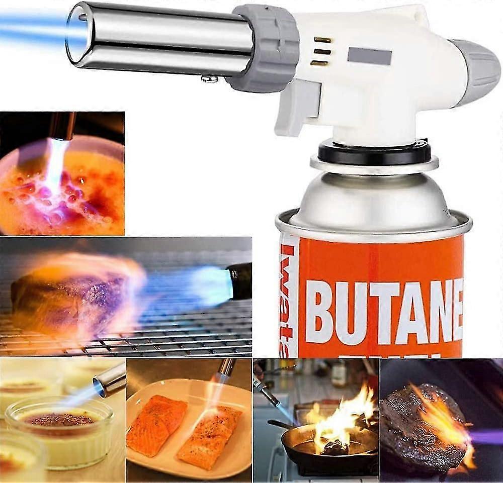 Kitchen Torch, Professional Butane Gas Burner Culinary Torch with Safety Lock Adjustable Flame Burner