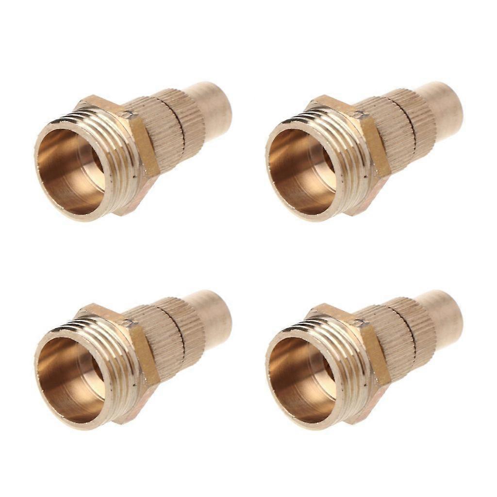 4pcs Garden Irrigation Brass Adjustable Spray Misting Nozzles Spray Atomization