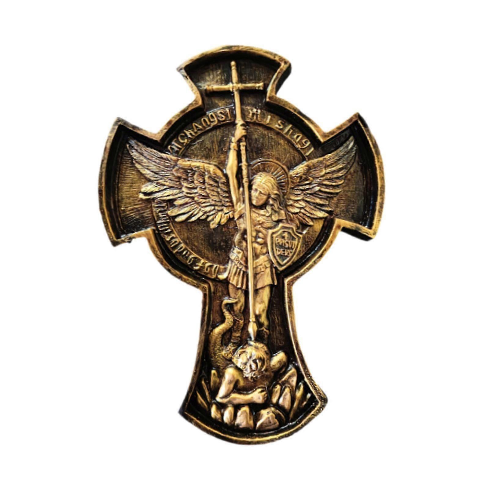 Anioł Statua Rzemiosło Dekoracja Krzyż Figurka do salonu Pulpit Biuro