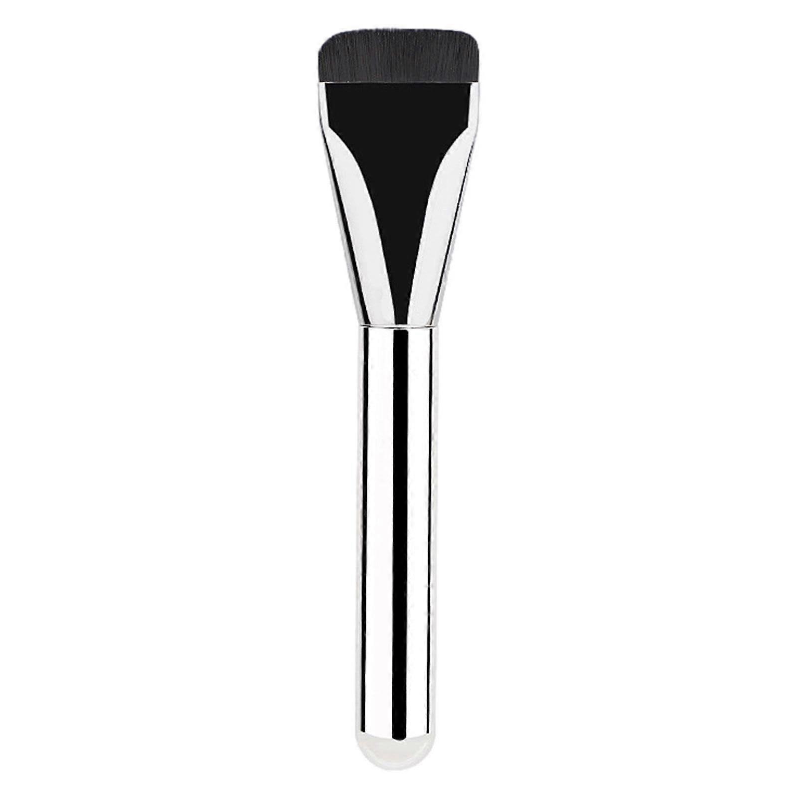 Makeup Brush for Liquid Foundation Flat Head Makeup Tool Skin Fixer Wool Fiber Material Plastic Handle