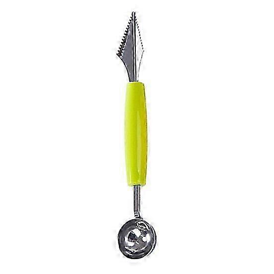 Yousheng Double-end Ball Scoop Arbejdsbesparende Anti-desuitable formet Sawtooth Design Melon Ball Ske Husholdningsartikler