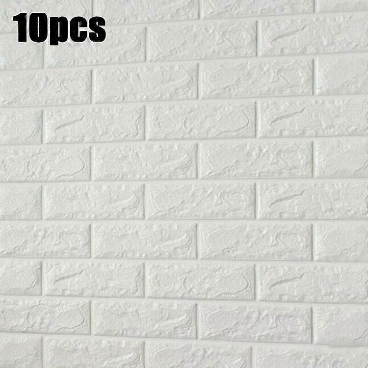 10/20PCS Tile Brick Wall Sticker Self-Adhesive 3D Foam Panel Wallpaper Art Decor