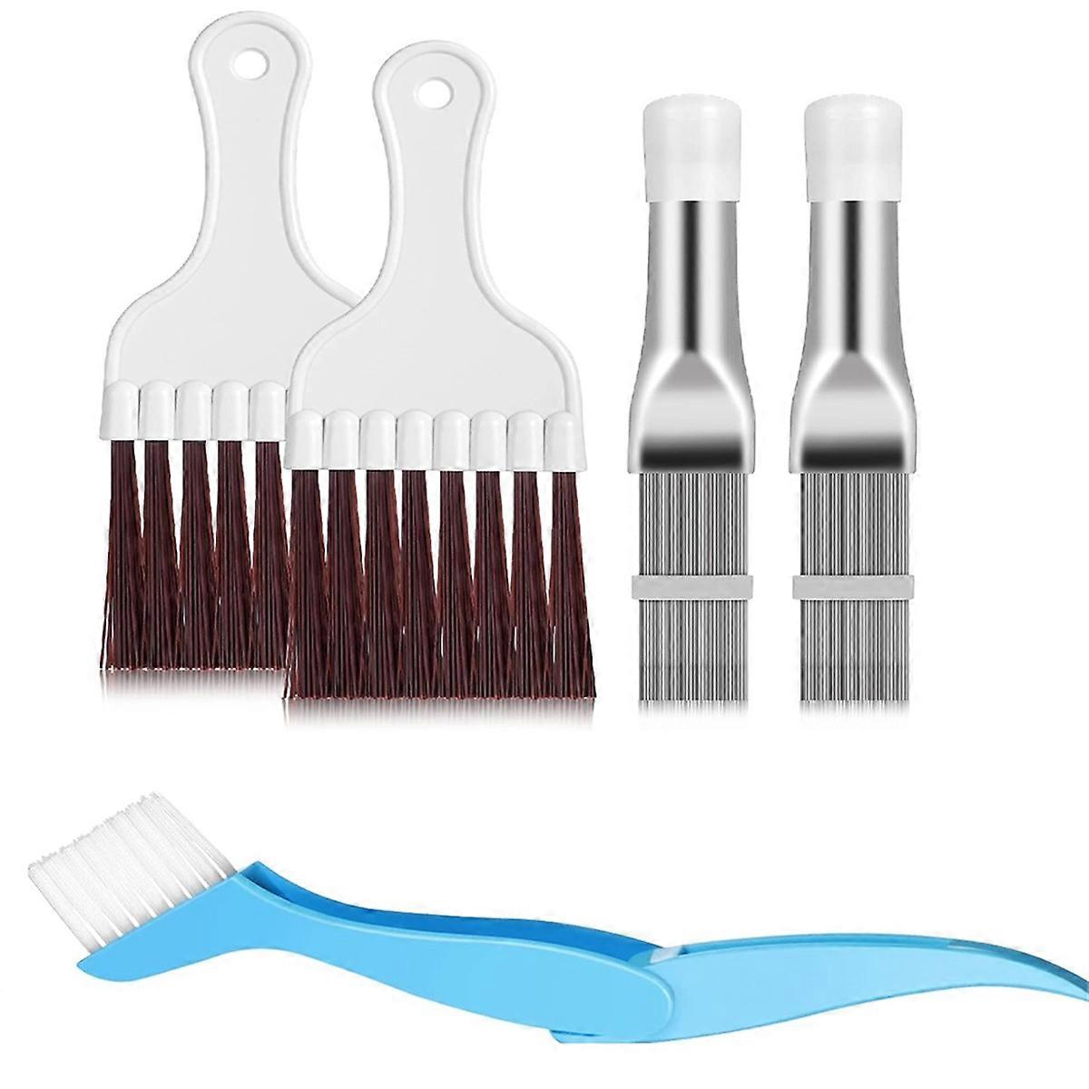 5 in 1 Set Air Conditioner Condenser Fin Comb, Coil Cleaner Stainless Steel Fin Comb, Evaporator Cle