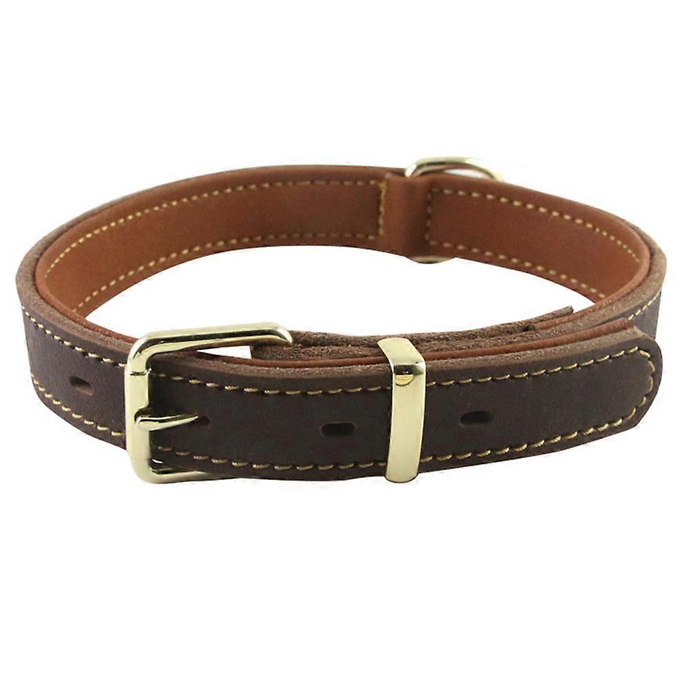 Leather Collar, Soft Padding, Adjustable