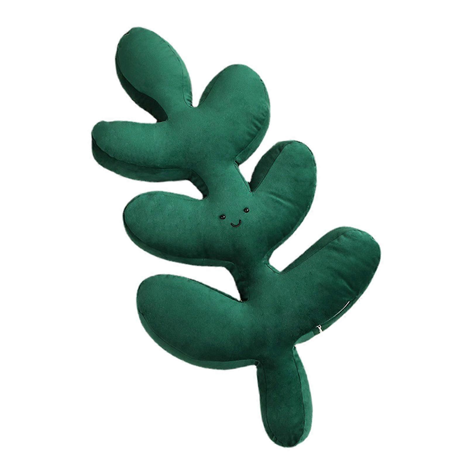 Lef Throw Pillow PP Cotton Filled Plush Leves Cushion for Sof Indoor