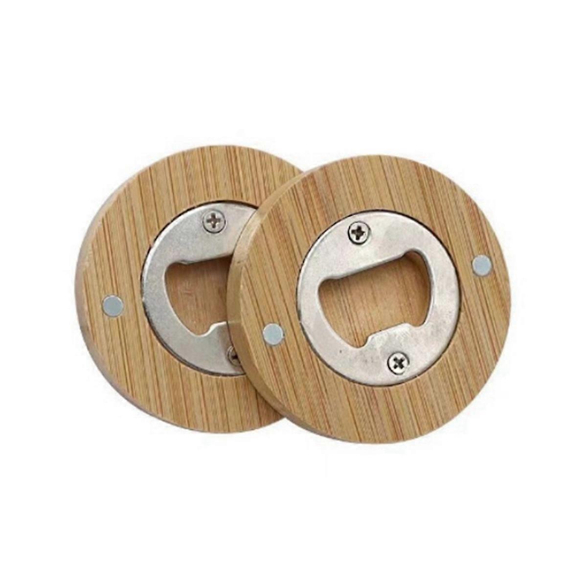 Bottle Opener Round Shape Coaster Fridge Magnet Decor Beer Opener