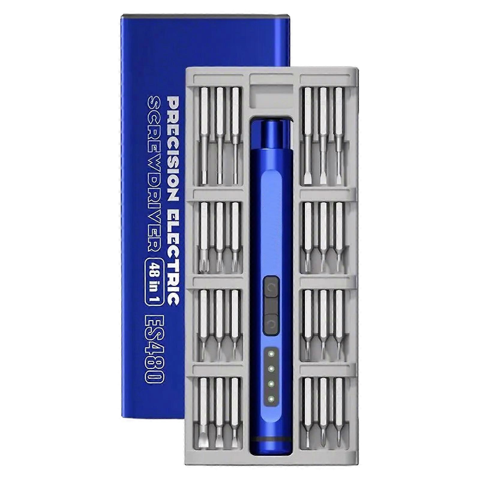 Rechargeable Electric Manual Screwdriver Set 24/48 in 1 Multifunction Tool With Torque Adjustment And LED Lighting