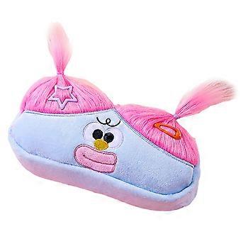 Cartoon Ugly Doll Pencil Bag Zippered Plush Pen Case Big Capacity Pen Pouches for Student Kid Birthday Christmas Gift  milky