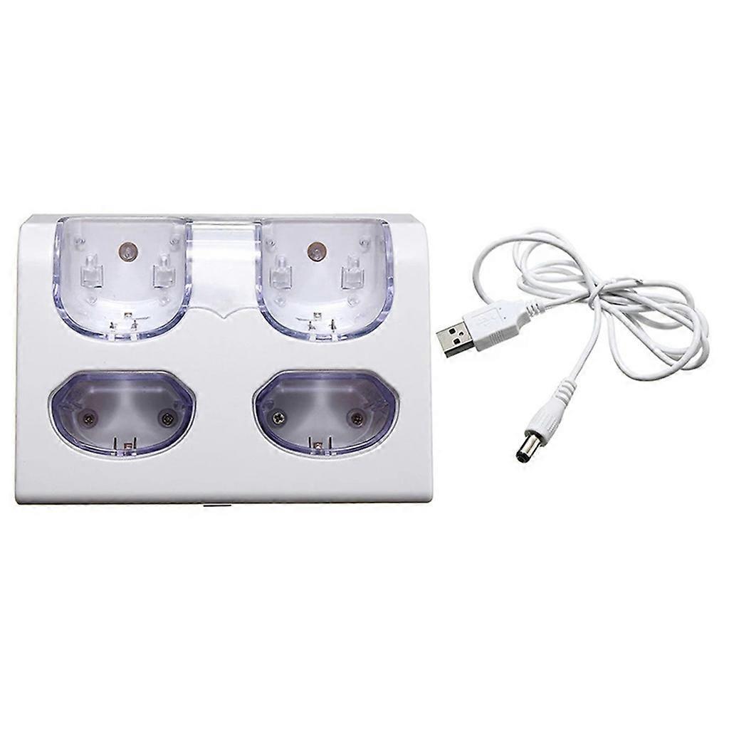 5V 2ACharging Dock for WII for WII UGame Console Leakage for Protection Portable Stable Charging Stand for Game Handle white