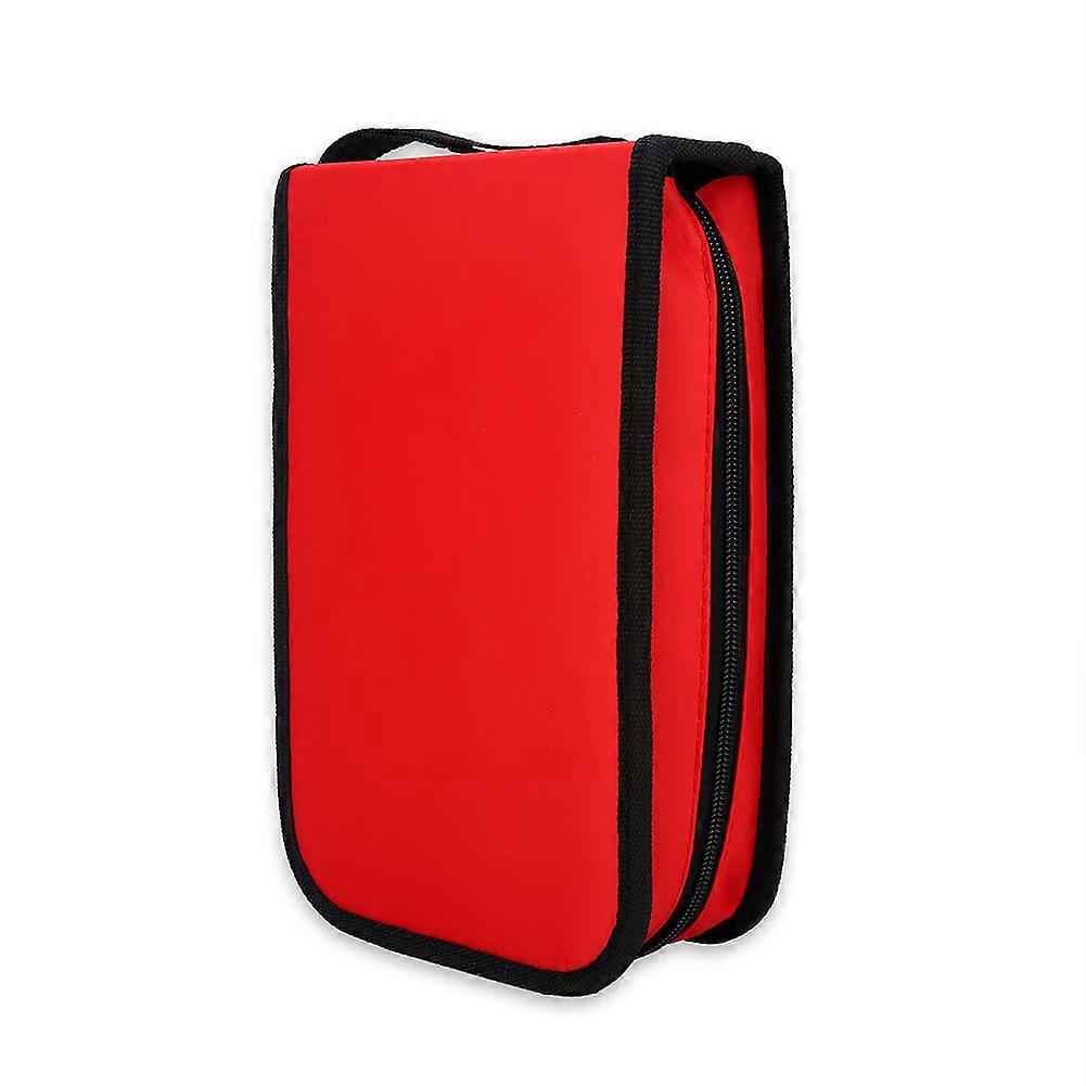 Waterproof Picnic Camping Tableware Dinnerware Double Layers Storage Bag (Red)