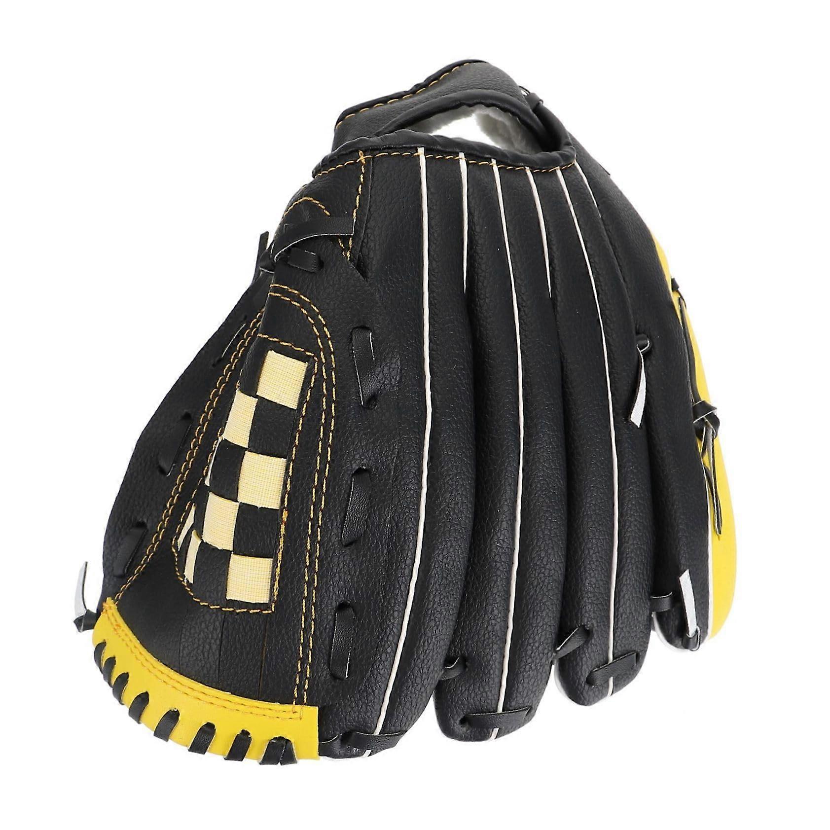 Baseball Glove Women's Softball Gloves Adult 11.5 Inch Yellow Black Sports Glove Baseball Accessories Comfortable Fit