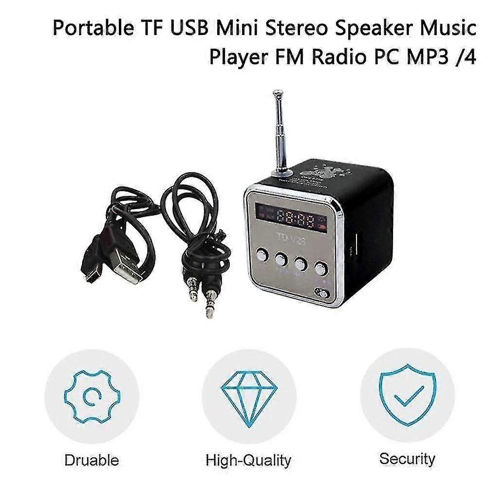 Wireless Stereo Retro Speaker Bluetooth Speaker with LED Digital Display Portable FM Radio for Mobile Phones Tablets Laptops