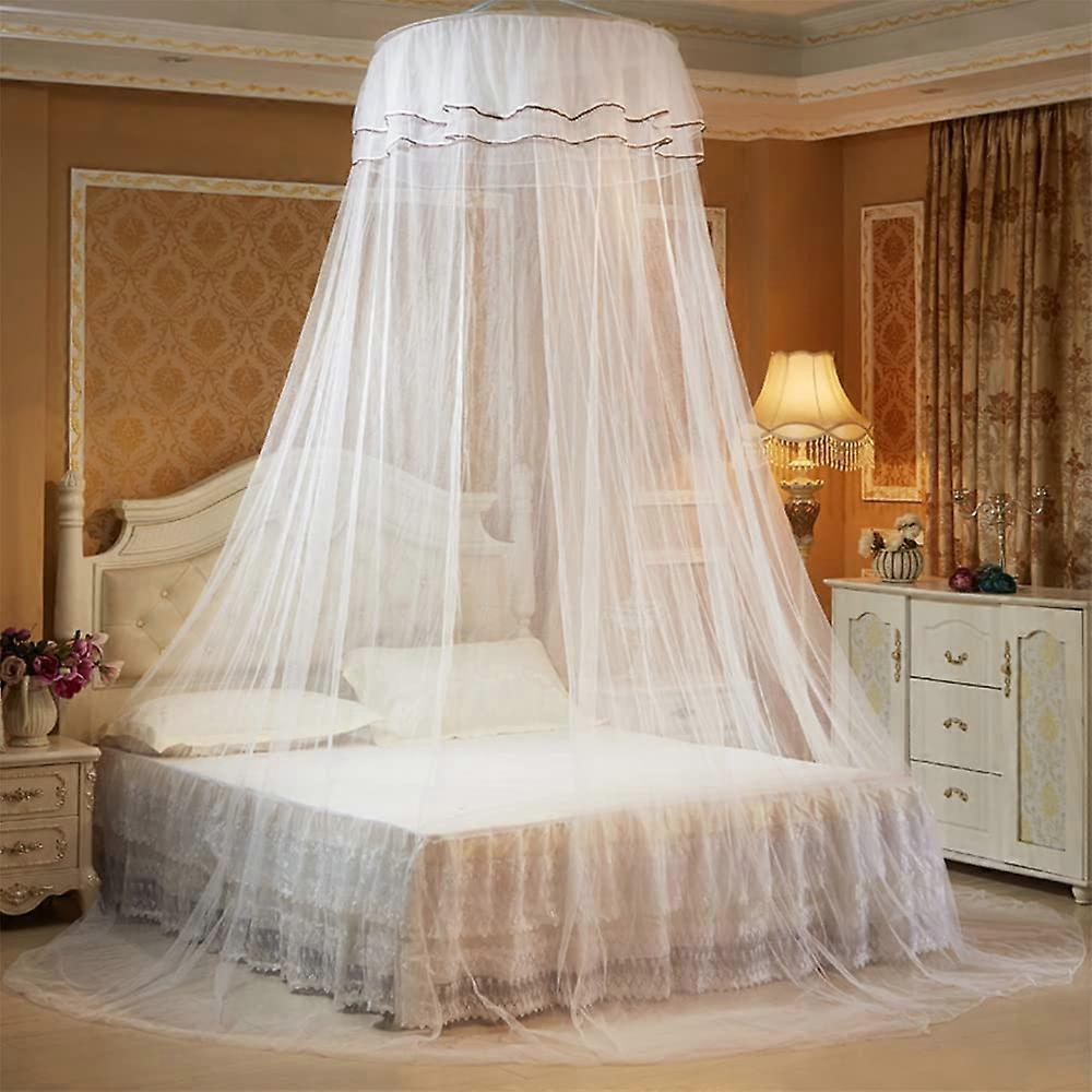 Net Bed Canopy, Round Dome Lace Princess Canopies Netting Luxurious Bed Canopy Adults for