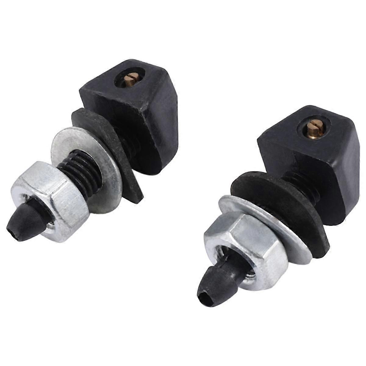 2 pcs Black Plastic Car Front Window Windshield Washer Spray Nozzle For Pair