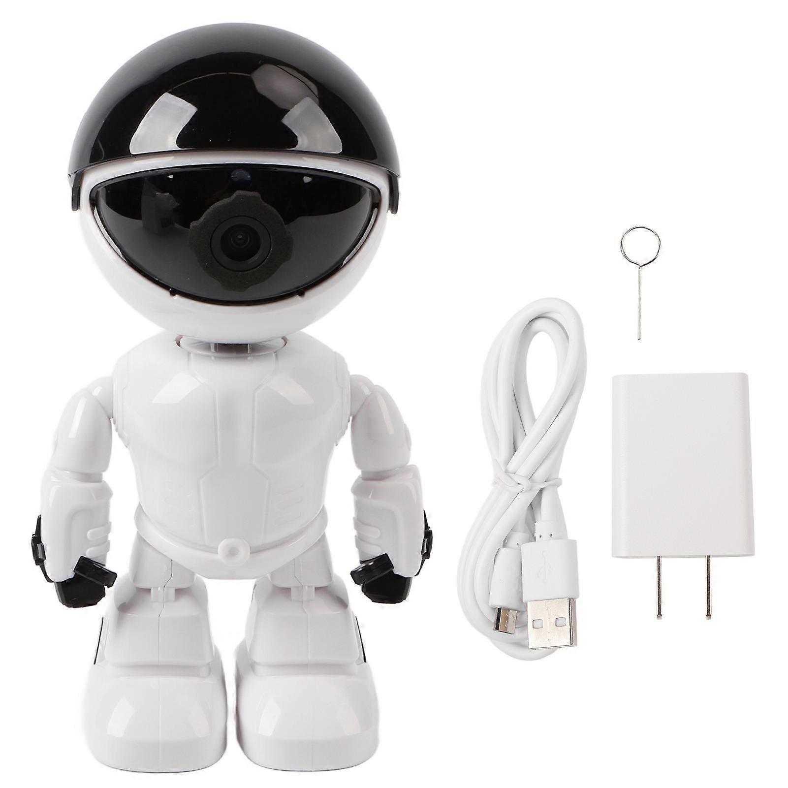 WiFi APP Robot 1080P Interactive Remote Control Intelligent Tracking Camera for Household White