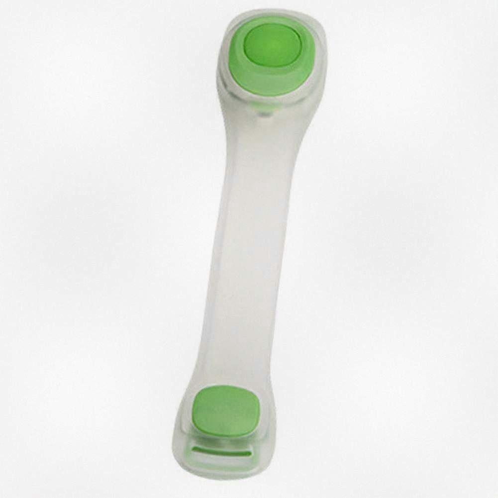 LED Slap Bracelet for Night Running Safety, Reflective Glow Band in Green