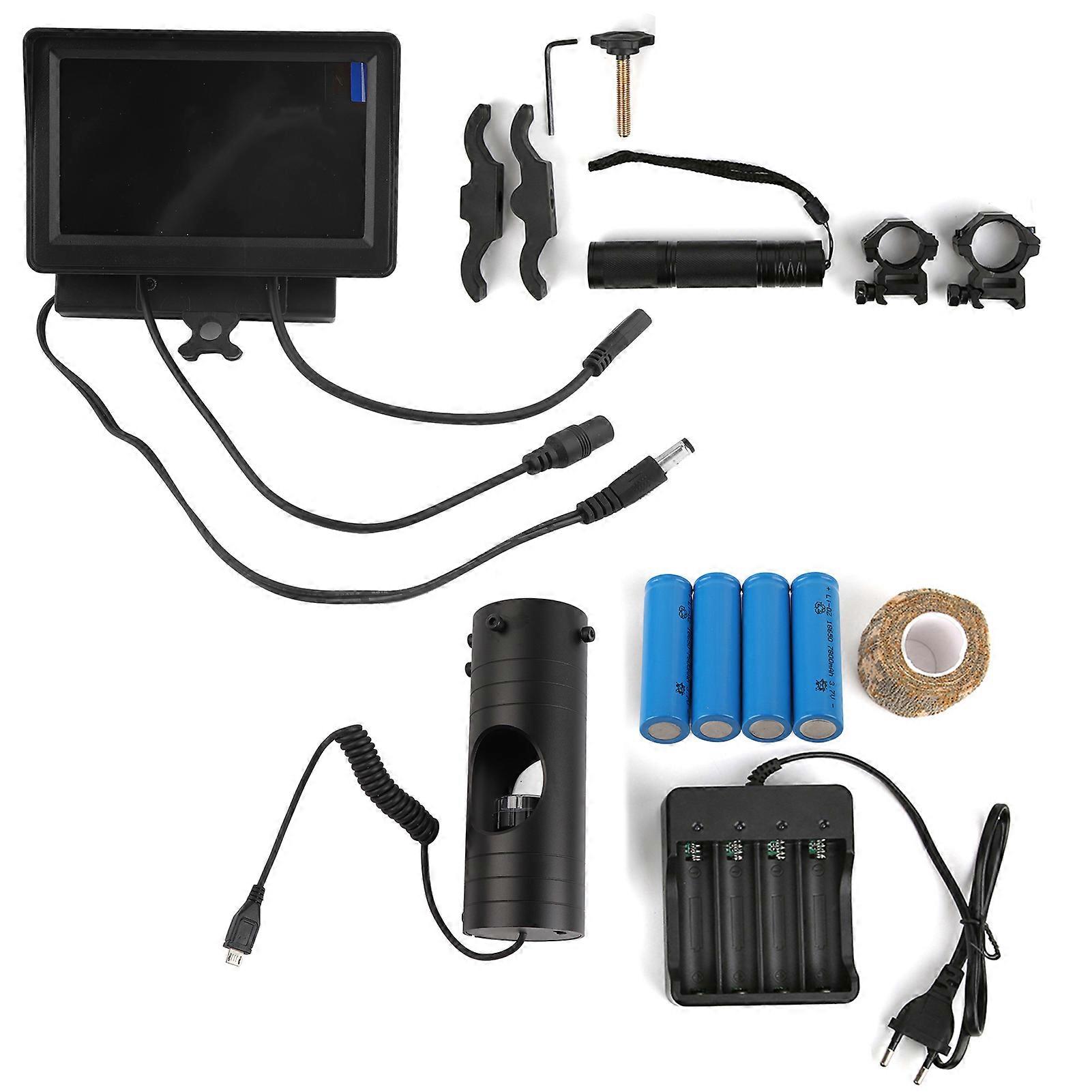 ABS Black Digital Infrared Vision Monocular Telescope with Screen CCD Kit for Day Night Using Voltage