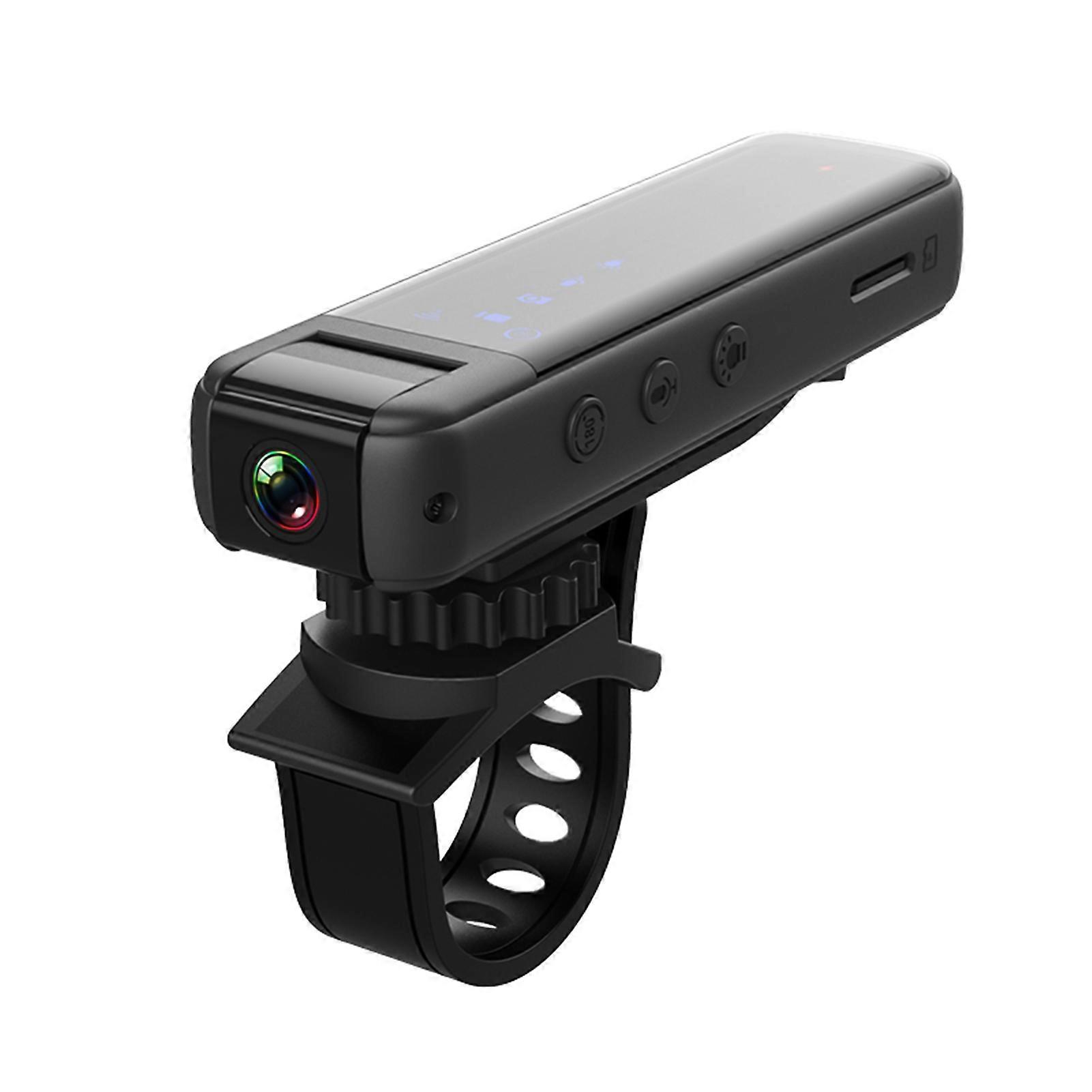 1080P WiFi Body Camera with Audio and Video Recording Wearable Body Cam Mini Video Camera with 180°  Rotatable Lens  Back Clip Bicycle Stand for Law 