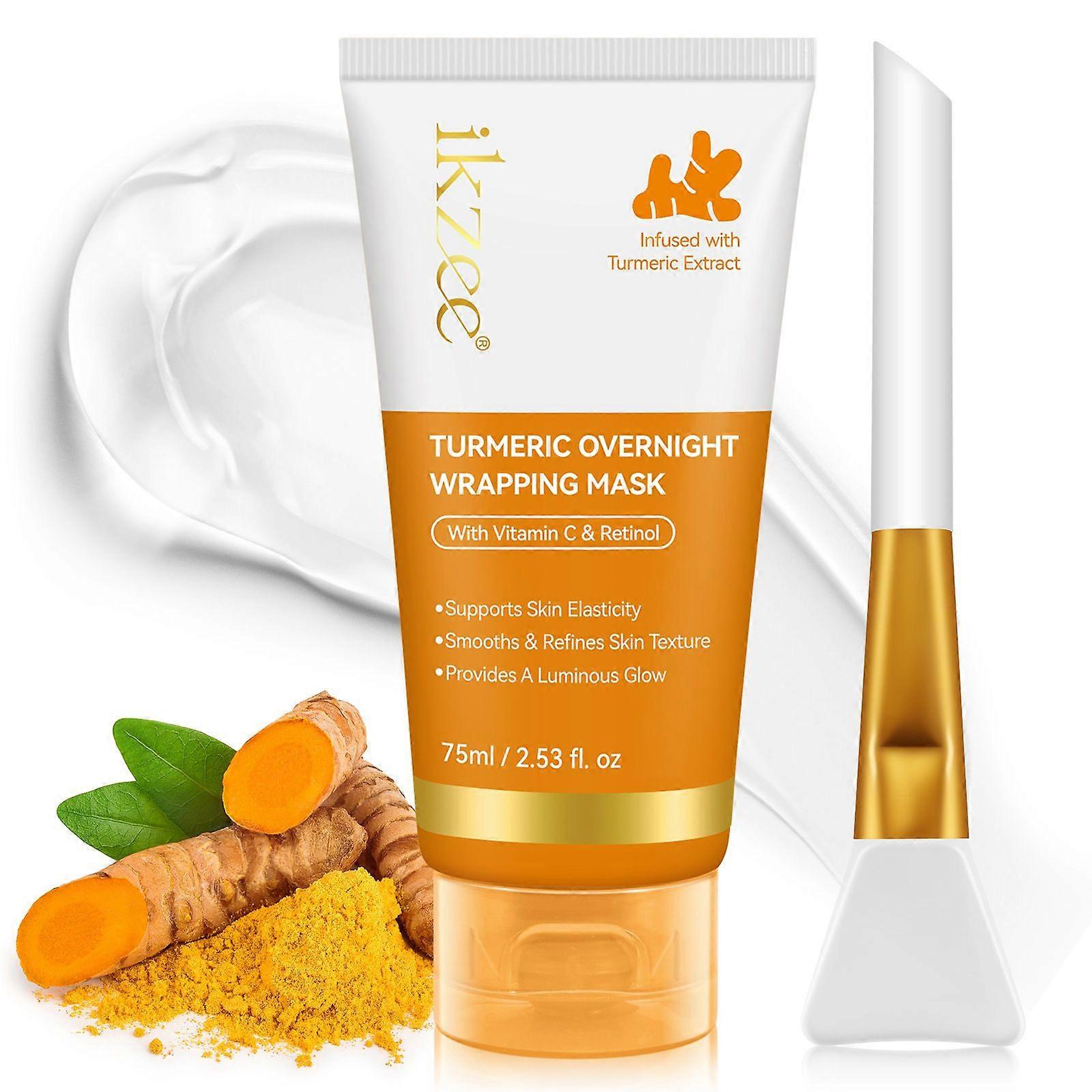 unbrand Masque peel off enveloppant de nuit au curcuma éclaircit et défend contre le stress cutané p
