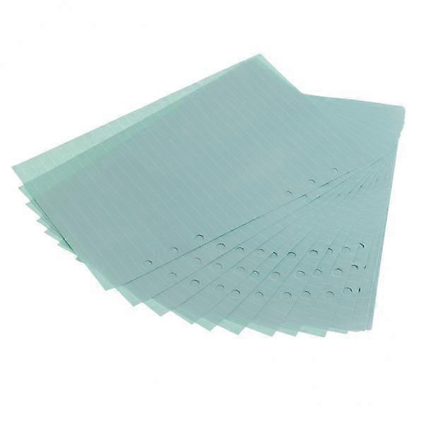 A5 Size 6 Hole Loose Leaf Paper Refill Pack - Green Line Pattern