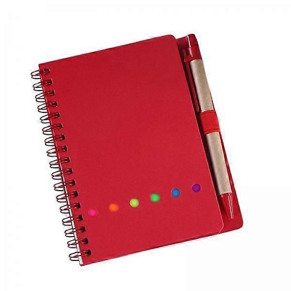 5xTravel Writing Notebook Diary Book Portable with Sticker for Diary Gifts Red