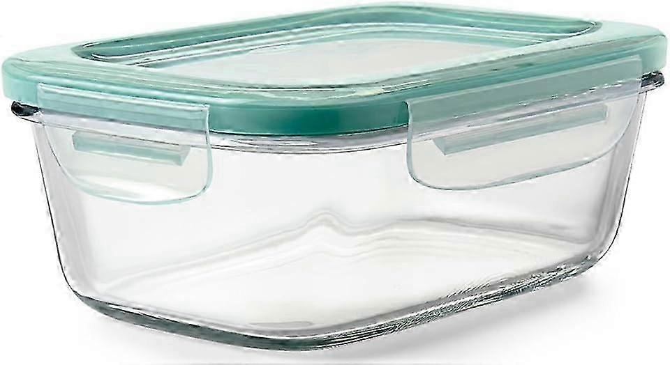 Smart Seal Rectangular Glass Container, 640ml