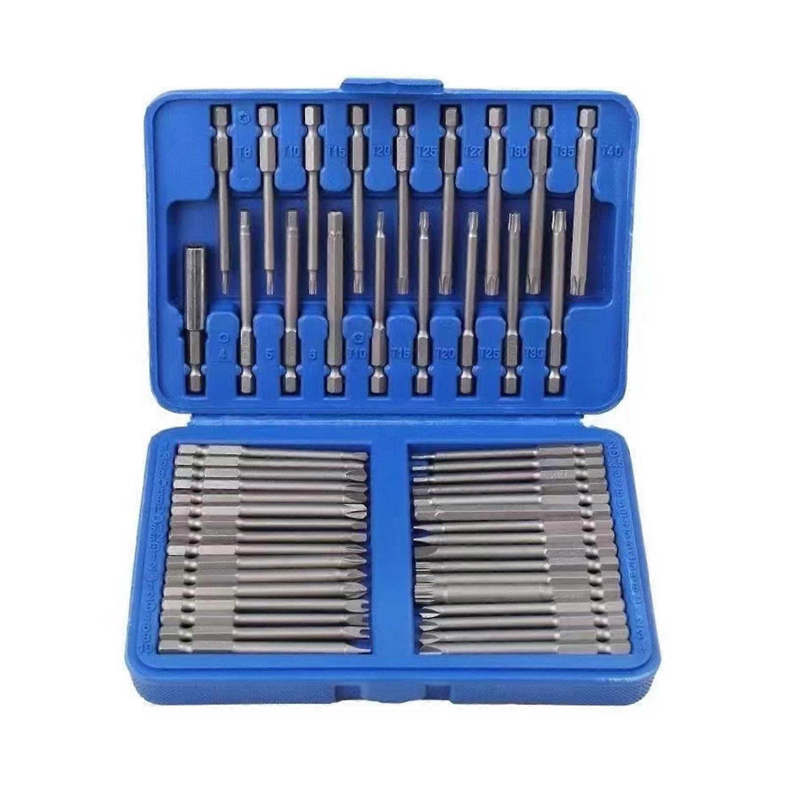 50Pcs Screwdriver Bit Set Security Bit Set Extra Long Magnetic Driver Kit Drill Screwdriver Bit Set Screw Driver Bits with Storage Case Hex Star Bits