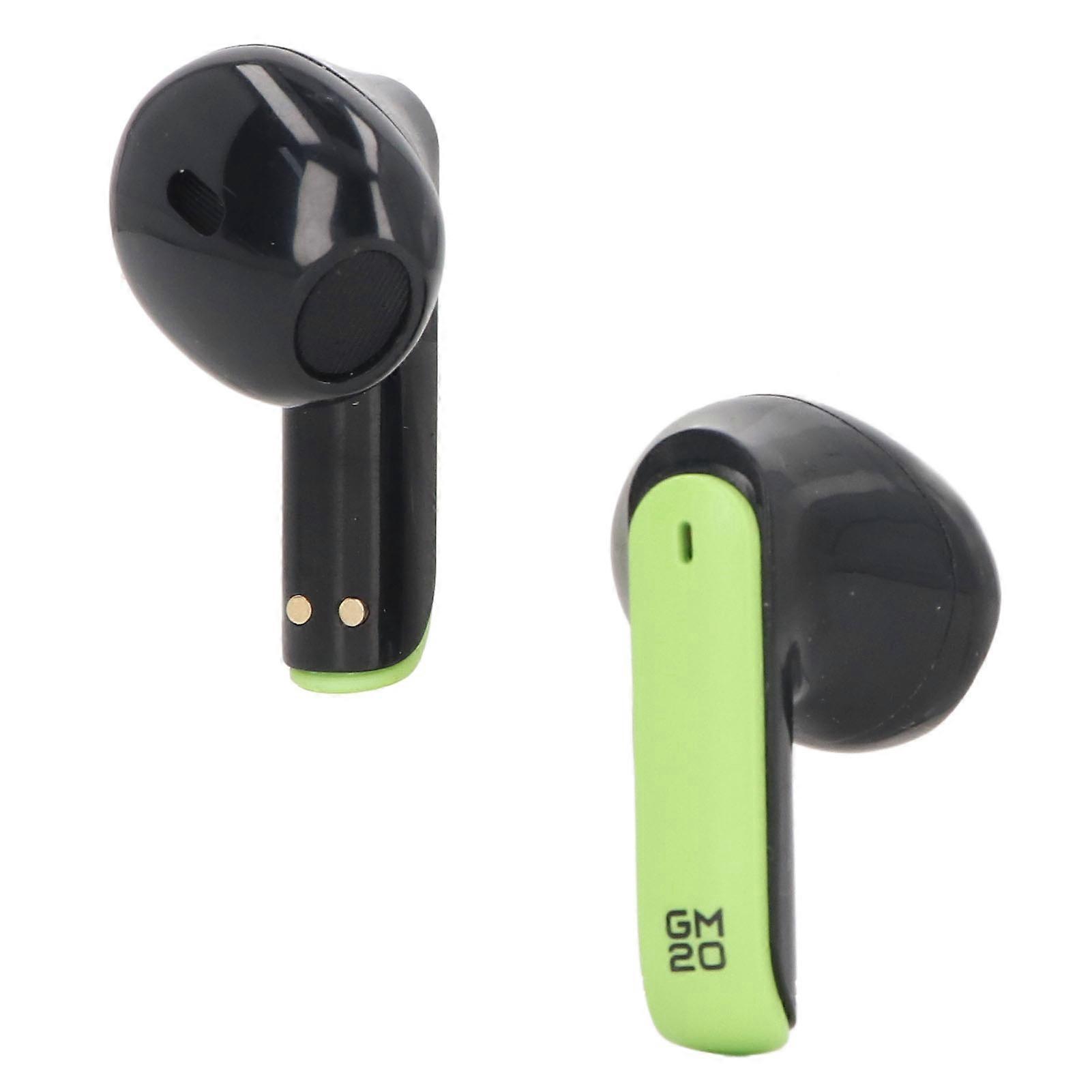 Bluetooth Earbuds Stereo Low Latency Digital Display Cool Wireless Earphones with Charging Case for Gaming Green 