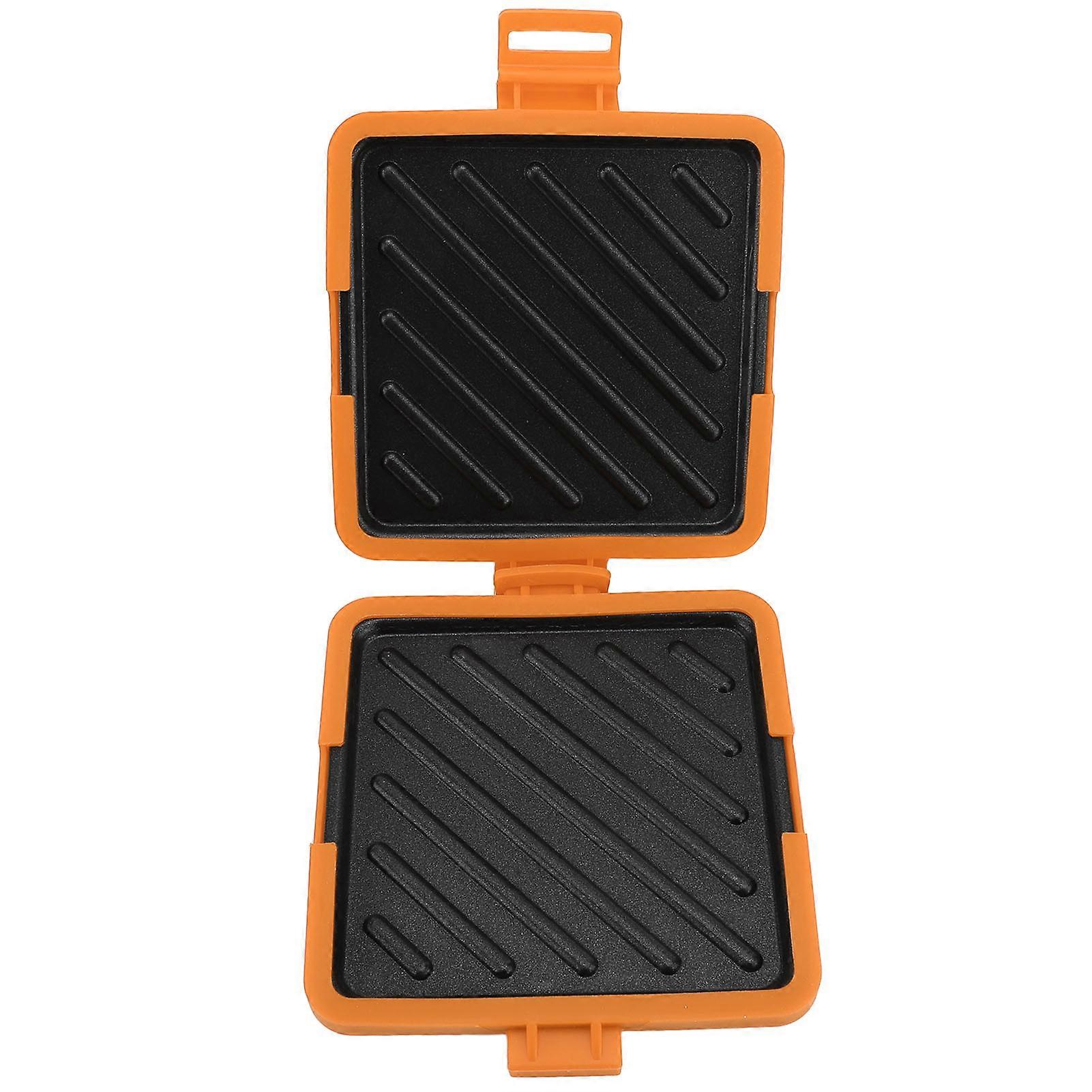 Microwave Sandwich Maker, Microwave Toaster with Adjustable Silicone Straps, No Electricity, Cordless, Orange