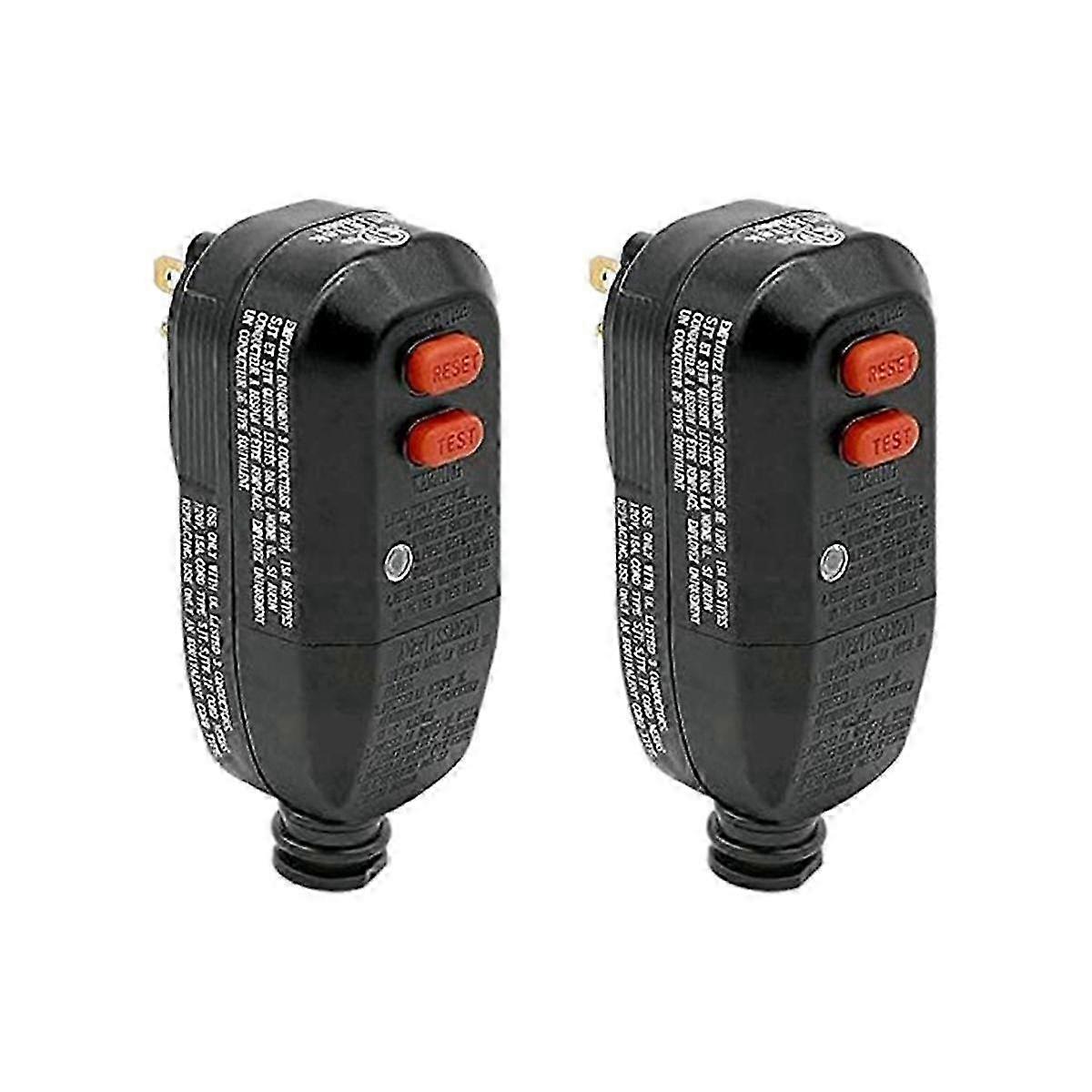 US Plug,2Pcs GFCI Plug Replacement 3 , Auto Reset 15Amp Listed Ground Fault Circuit Interrupter Ada