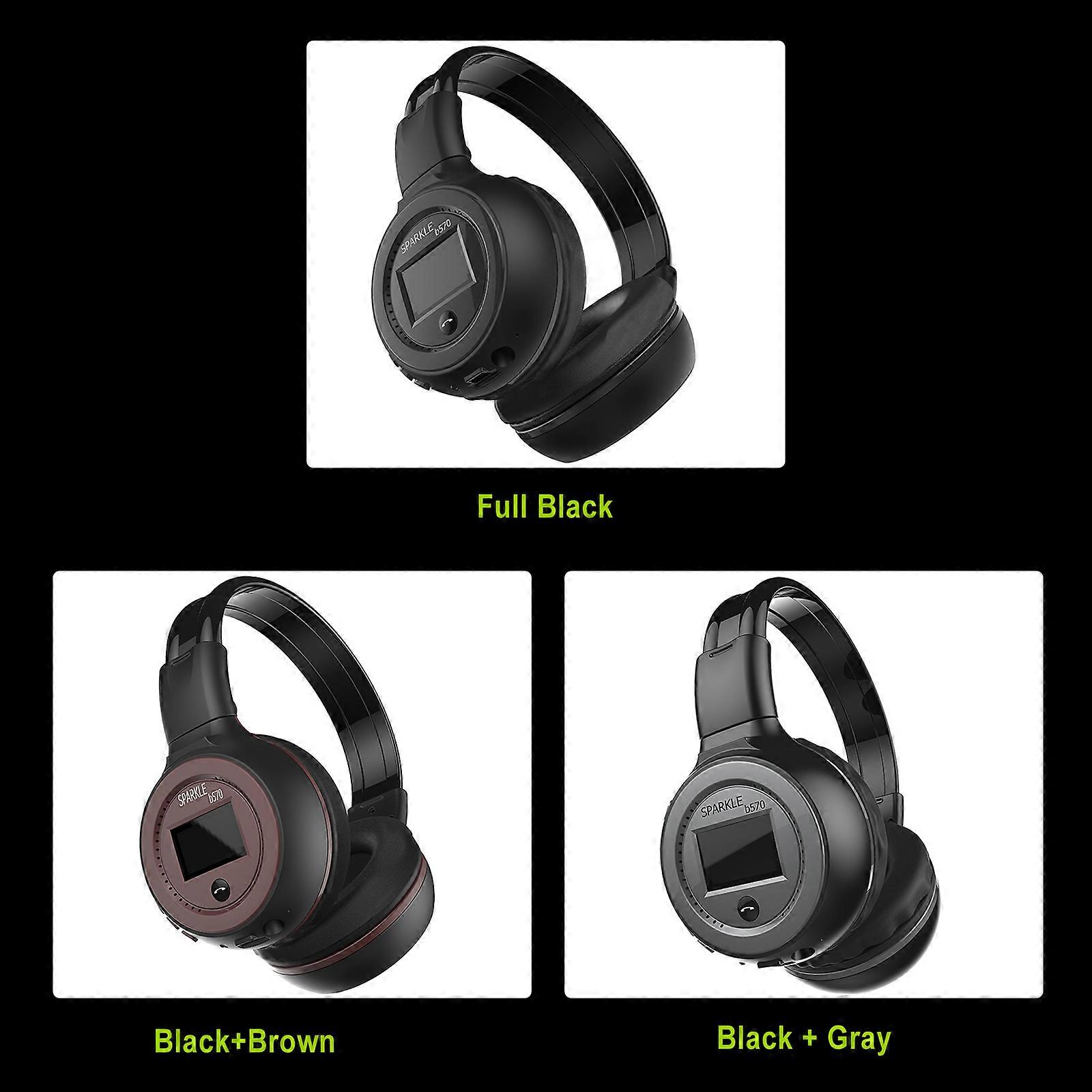 Gaming Headset Wireless Over The Ear Headphones Noise Cancelling LED Display BT With Microphone
